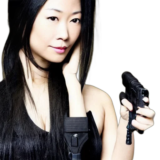 weapon, staff, cyberpunk, photorealistic transparent PNG cut-out