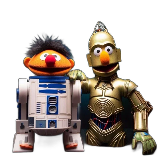 robot, 3d render, concept art, outer space, image, showcases, two, iconic transparent PNG cut-out