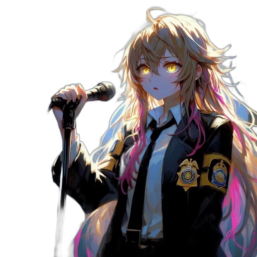 staff, jacket, sword, weapon, anime, concept art, pixel art, cartoon transparent PNG cut-out