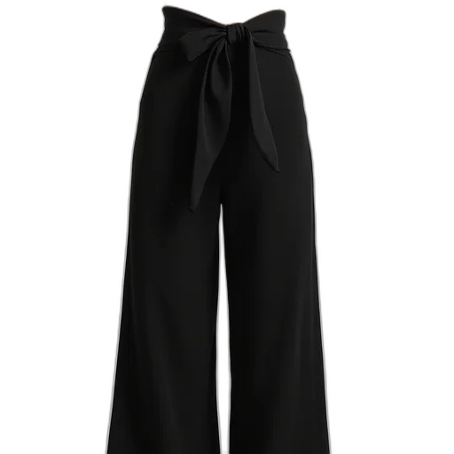 jacket, dark, pair, black, wide-legged, pants, wide, waistband transparent PNG cut-out