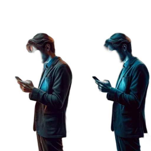 jacket, hat, mask, staff, cyberpunk, concept art, 3d render, vaporwave transparent PNG cut-out