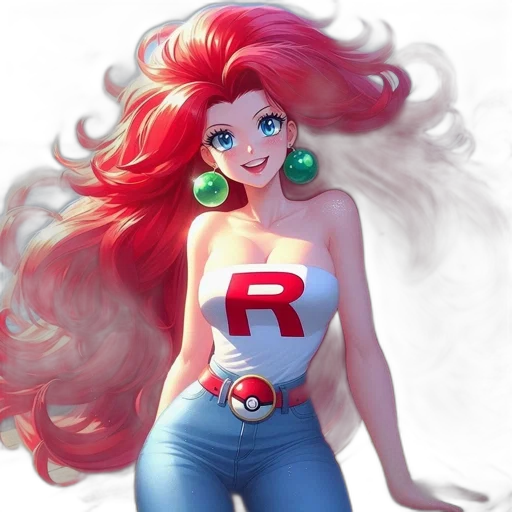 dress, hair, concept art, fantasy art, anime, comic book art, red, animated transparent PNG cut-out