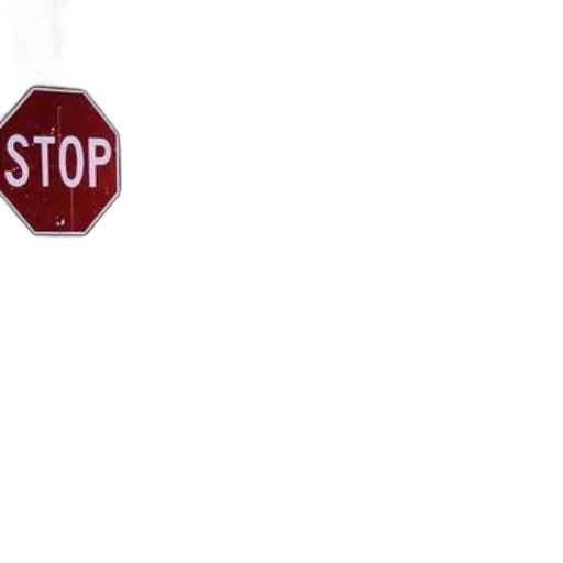 staff, weapon, robot, car, stop, sign, stands, prominently transparent PNG cut-out