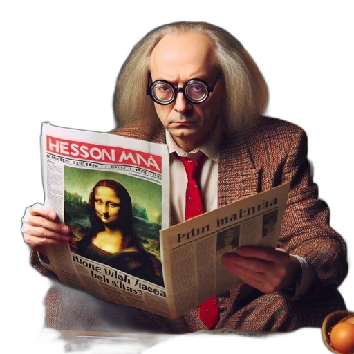 face, jacket, robot, photorealistic, comic book art, older, gentleman, reads transparent PNG cut-out
