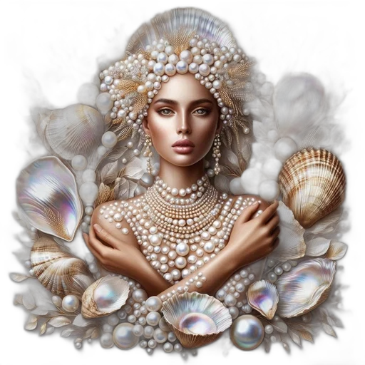 jewelry, crown, fantasy art, photorealistic, concept art, pixel art, serene, woman transparent PNG cut-out