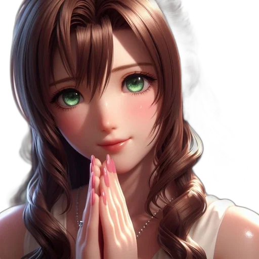 face, anime, fantasy art, photorealistic, oil painting, green, pastel, serene transparent PNG cut-out