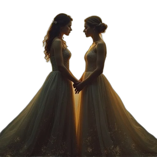 dress, crown, jewelry, concept art, oil painting, photorealistic, fantasy art, sunset transparent PNG cut-out