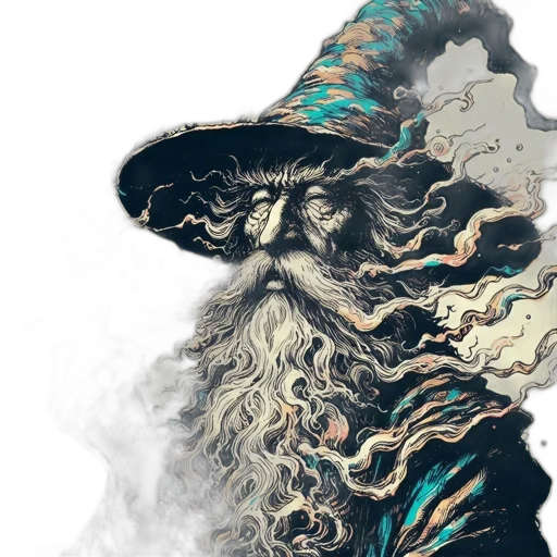 hat, mask, face, dragon, fantasy art, concept art, watercolor, photorealistic transparent PNG cut-out