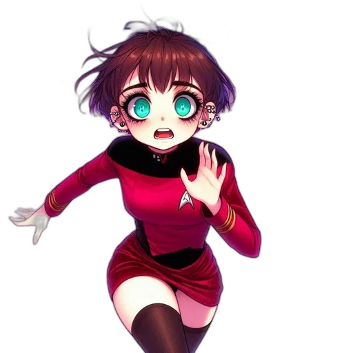 dress, staff, creature, jacket, anime, pixel art, concept art, cartoon transparent PNG cut-out