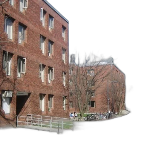building, 3d render, photorealistic, city street, brick, several, windows, ramp transparent PNG cut-out