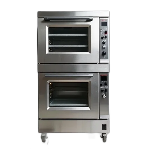 stainless, steel, commercial, oven, multiple, compartments, placed, wheeled transparent PNG cut-out