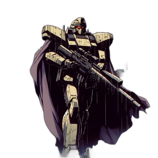 robot, weapon, sword, concept art, pixel art, comic book art, fantasy art, armored transparent PNG cut-out
