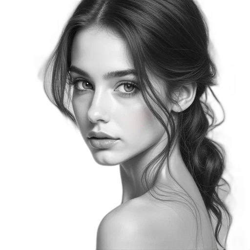 face, hair, jewelry, crown, photorealistic, fantasy art, pencil sketch, oil painting transparent PNG cut-out