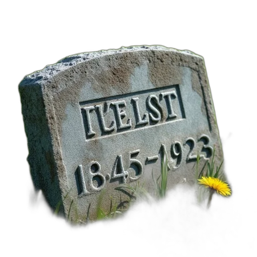 jewelry, photorealistic, 3d render, concept art, weathered, stone, headstone, name transparent PNG cut-out