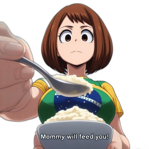 food, weapon, anime, animated, female, character, yellow, green transparent PNG cut-out