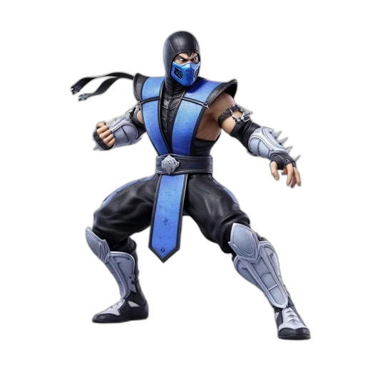 mask, robot, weapon, concept art, 3d render, comic book art, blue, 3d-rendered transparent PNG cut-out