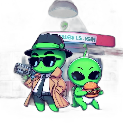 staff, hat, concept art, pixel art, cartoon, comic book art, outer space, neon lights transparent PNG cut-out