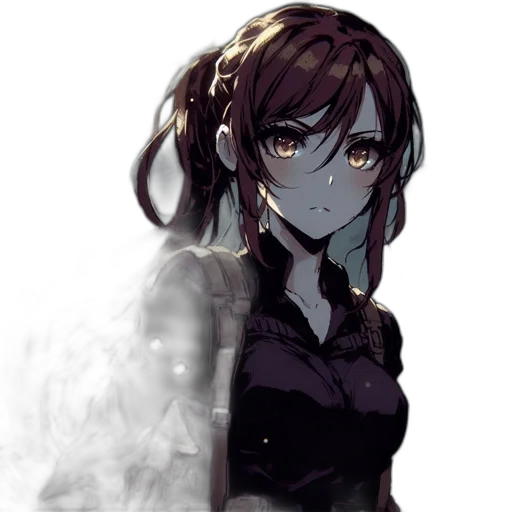 dress, mask, staff, face, anime, concept art, pixel art, fantasy art transparent PNG cut-out