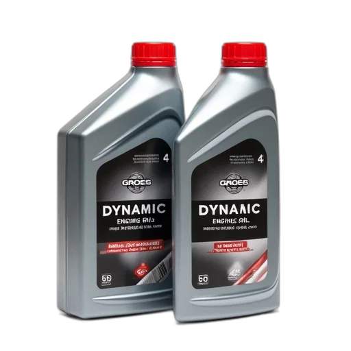 bottle, two, identical, bottles, engine, oil, placed, side transparent PNG cut-out
