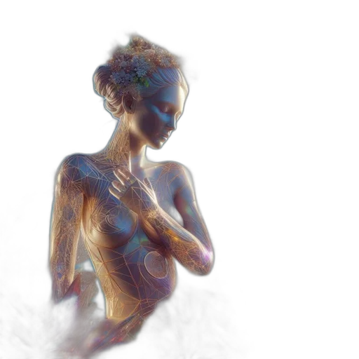 dress, creature, concept art, fantasy art, watercolor, 3d render, outer space, underwater transparent PNG cut-out
