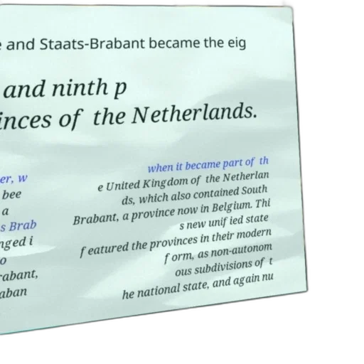 historical, map, showing, provinces, netherlands, focus, brabant, now transparent PNG cut-out