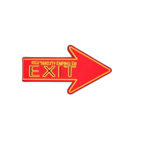 staff, exit, arrow, sign transparent PNG cut-out