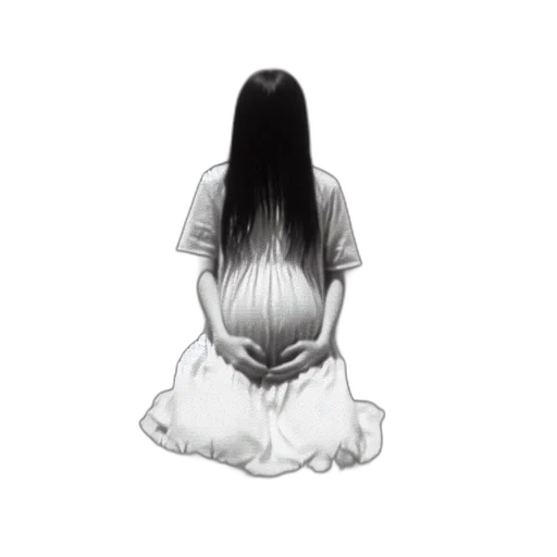hair, creature, mask, dress, concept art, pixel art, anime, comic book art transparent PNG cut-out