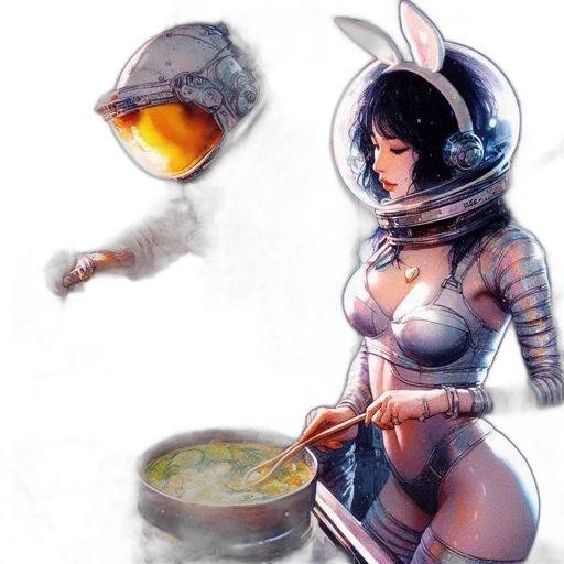 food, robot, concept art, fantasy art, comic book art, pixel art, outer space, fire transparent PNG cut-out