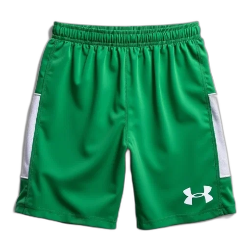 green, pair, athletic, shorts, white, stripe, bottom, logo transparent PNG cut-out