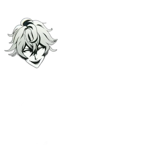 mask, face, weapon, hair, pixel art, concept art, anime, cartoon transparent PNG cut-out