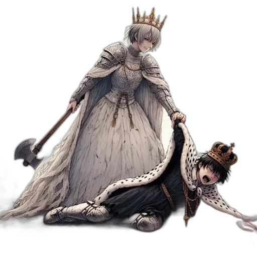 crown, animal, dragon, staff, concept art, fantasy art, photorealistic, 3d render transparent PNG cut-out