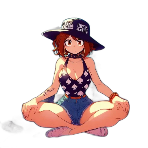 hat, dress, creature, flower, cartoon, anime, concept art, pixel art transparent PNG cut-out