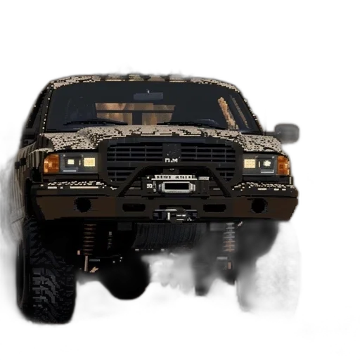 car, photorealistic, concept art, 3d render, fantasy art, pixelated, digital, representation transparent PNG cut-out