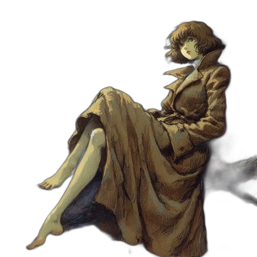 dress, jacket, hat, face, concept art, oil painting, watercolor, photorealistic transparent PNG cut-out