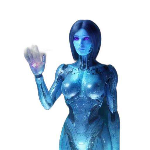 robot, dress, creature, concept art, 3d render, cyberpunk, vaporwave, outer space transparent PNG cut-out