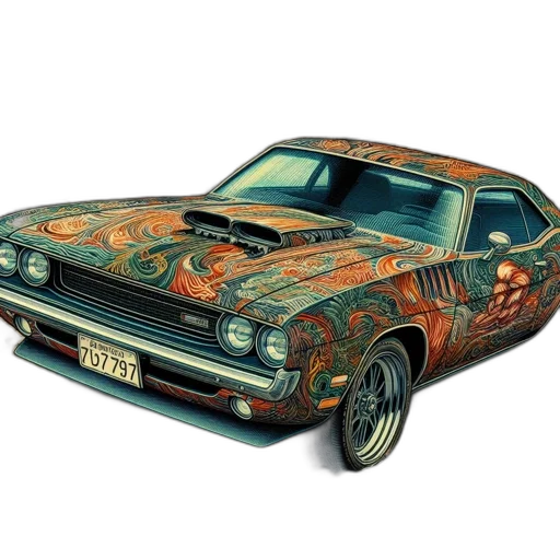 car, photorealistic, concept art, comic book art, fantasy art, antique, 707797, license transparent PNG cut-out