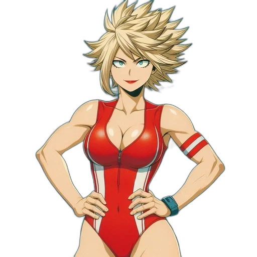 dress, cartoon, anime, concept art, pixel art, red, confident, animated transparent PNG cut-out