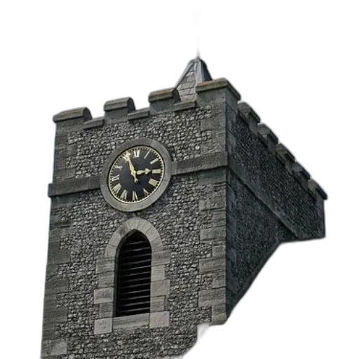 building, crown, 3d render, photorealistic, concept art, stone, clock, tower transparent PNG cut-out