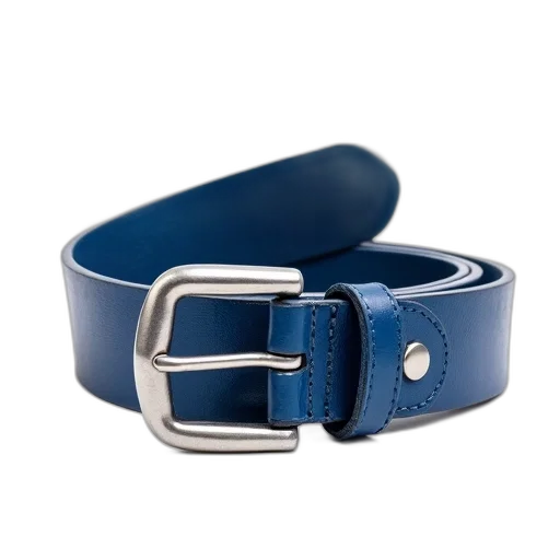 jewelry, blue, leather, belt, silver, buckle, displayed, against transparent PNG cut-out
