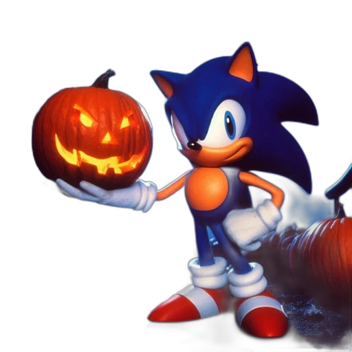 concept art, 3d render, pixel art, fantasy art, sonic, hedgehog-like, figure, stands transparent PNG cut-out