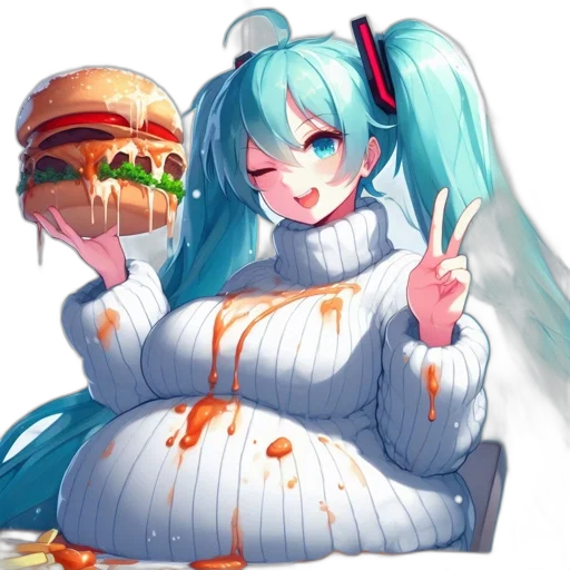 food, dress, creature, robot, anime, pixel art, vaporwave, concept art transparent PNG cut-out