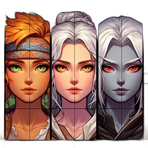 face, staff, mask, fantasy art, pixel art, concept art, comic book art, dark transparent PNG cut-out