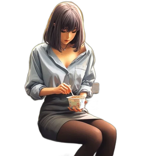 dress, food, concept art, photorealistic, comic book art, pixel art, fog, monochrome transparent PNG cut-out