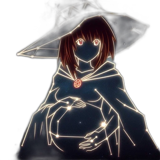 mask, staff, hat, dress, concept art, anime, fantasy art, pixel art transparent PNG cut-out