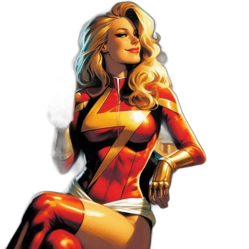 comic book art, concept art, cartoon, fantasy art, woman, wearing, red, gold transparent PNG cut-out