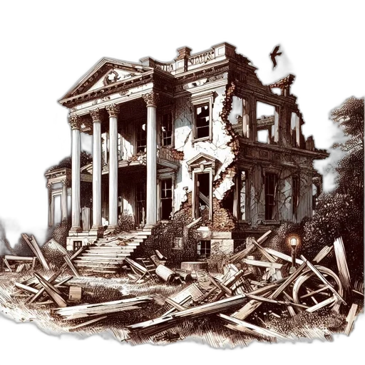building, furniture, concept art, photorealistic, comic book art, 3d render, city street, fire transparent PNG cut-out