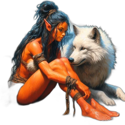 animal, creature, fantasy art, concept art, comic book art, photorealistic, fire, red transparent PNG cut-out