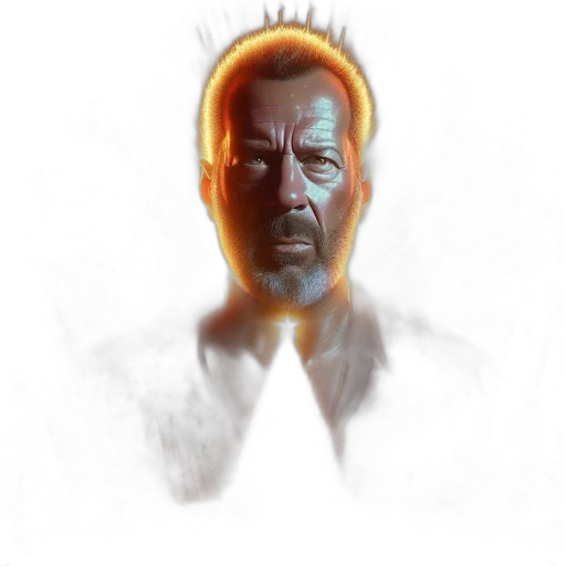 face, mask, robot, staff, concept art, comic book art, photorealistic, cyberpunk transparent PNG cut-out