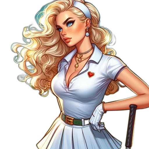staff, dress, weapon, comic book art, cartoon, concept art, pixel art, animated transparent PNG cut-out