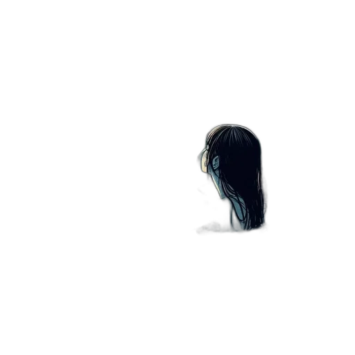 hair, face, mask, robot, 3d render, pixel art, concept art, photorealistic transparent PNG cut-out